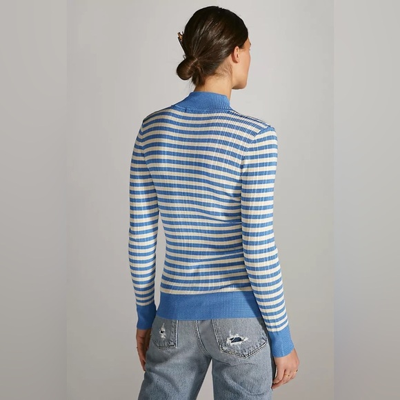 SCOTCH & SODA by ANTHROPOLOGIE NWOT Striped Mock Neck Sweater - Picture 2 of 12